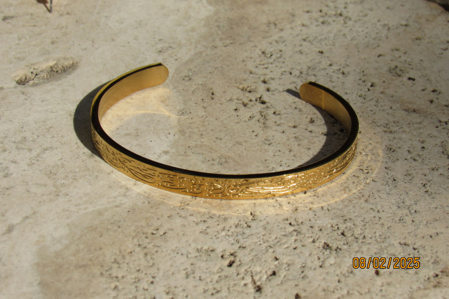 “With hard ship comes ease” bracelet