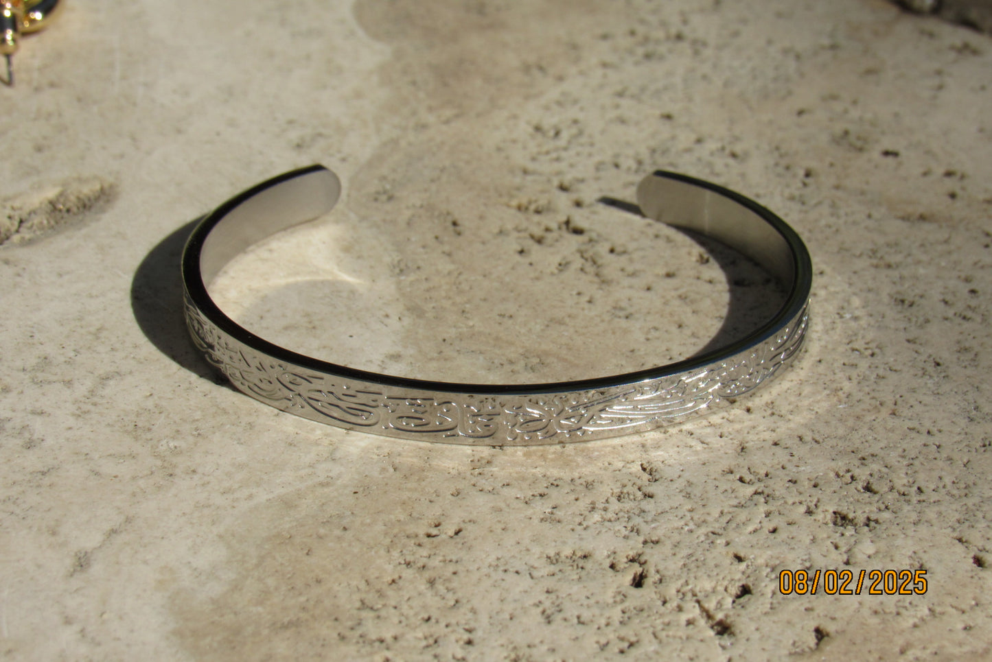 “With hard ship comes ease” bracelet