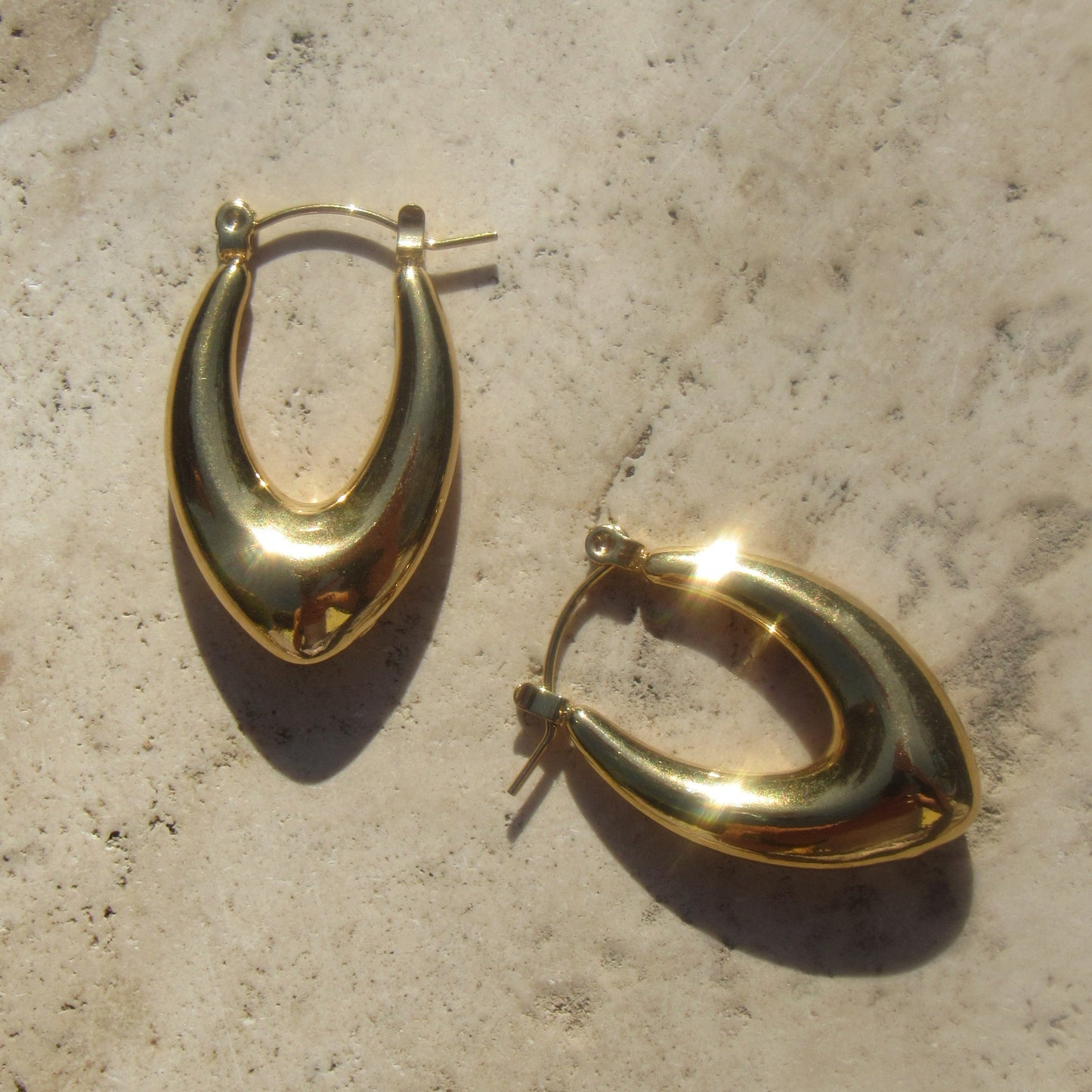 large creole hoop earring 18k